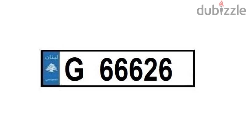 G 66626 Special car plate number for sale 0