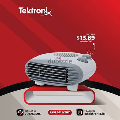 Fan Heater 1000W-2000W Heating with adjustable temperature (17-37C)