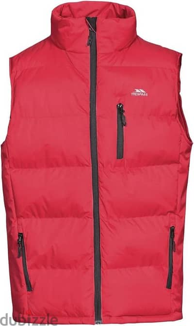 Trespass Padded Waterproof Clasp Gilet Vest Red