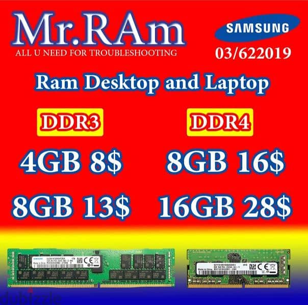 New Ram ddr3 ddr3 desktop and laptop 0