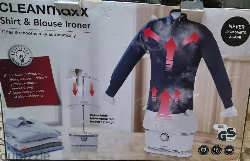 cleanmaxx shirt and blouse ironer 0