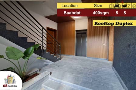 Baabdat 400m2 | Rooftop Terrace | New | Mountain View | Calm Street|AM