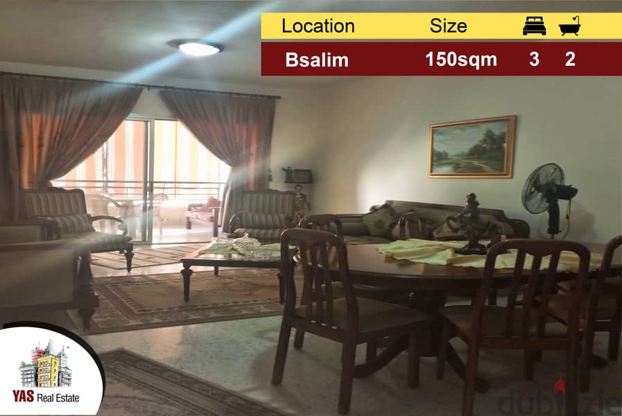 Bsalim 150m2 | Open View | Well Maintained | Calm Area | PA | 0