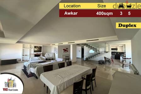 Awkar 400m2 | 30m2 Terrace | Duplex | High End | Classy Area | PA |