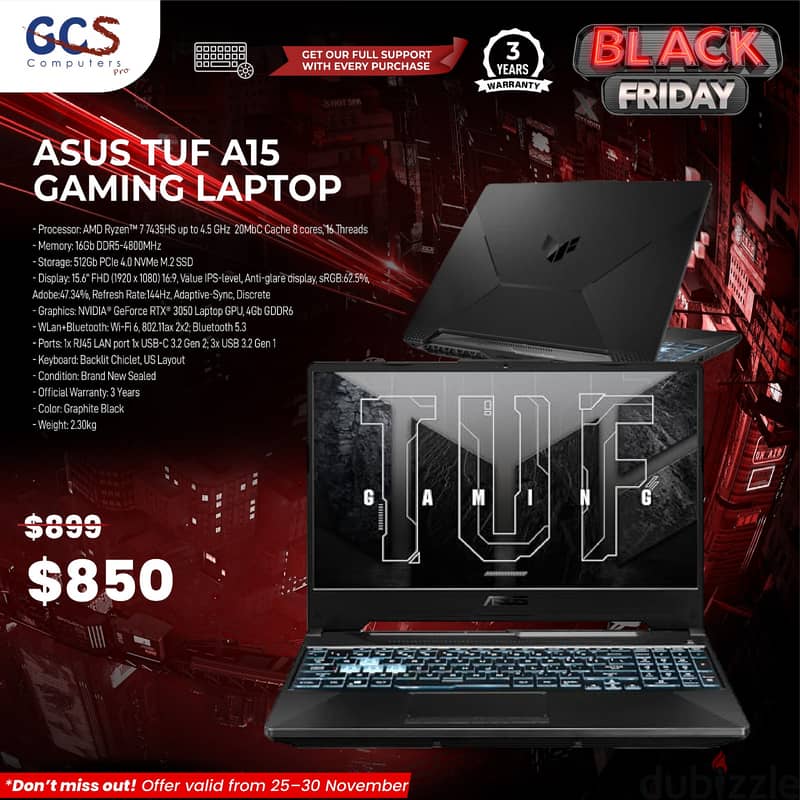 Asus TUF A15 Gaming Laptop 0