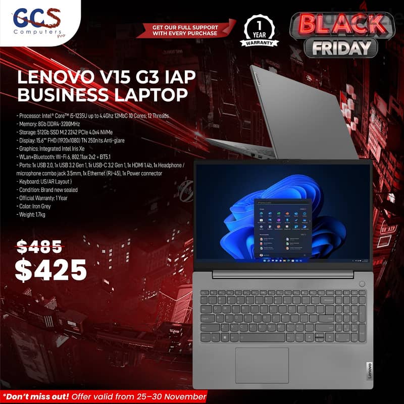 Lenovo V15 G3 IAP Business Laptop 0