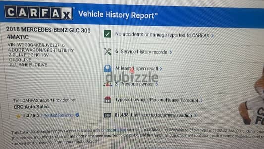 Mercedes-Benz GLC-Class 2018 CLEAN CARFAX LOW MILAGE