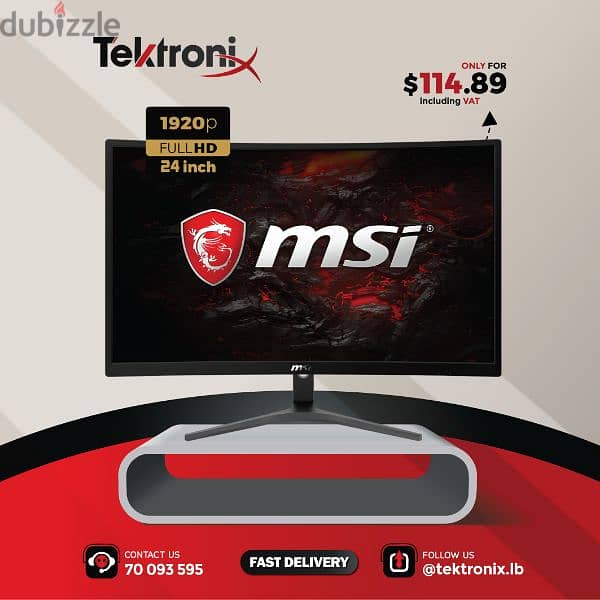 MSI Optix 24" (FHD) 75Hz Gaming Monitor 0