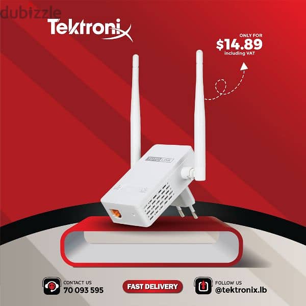 TotoLink EX200 300Mbps Repeater 2.4G Wireless N Range Extender 0