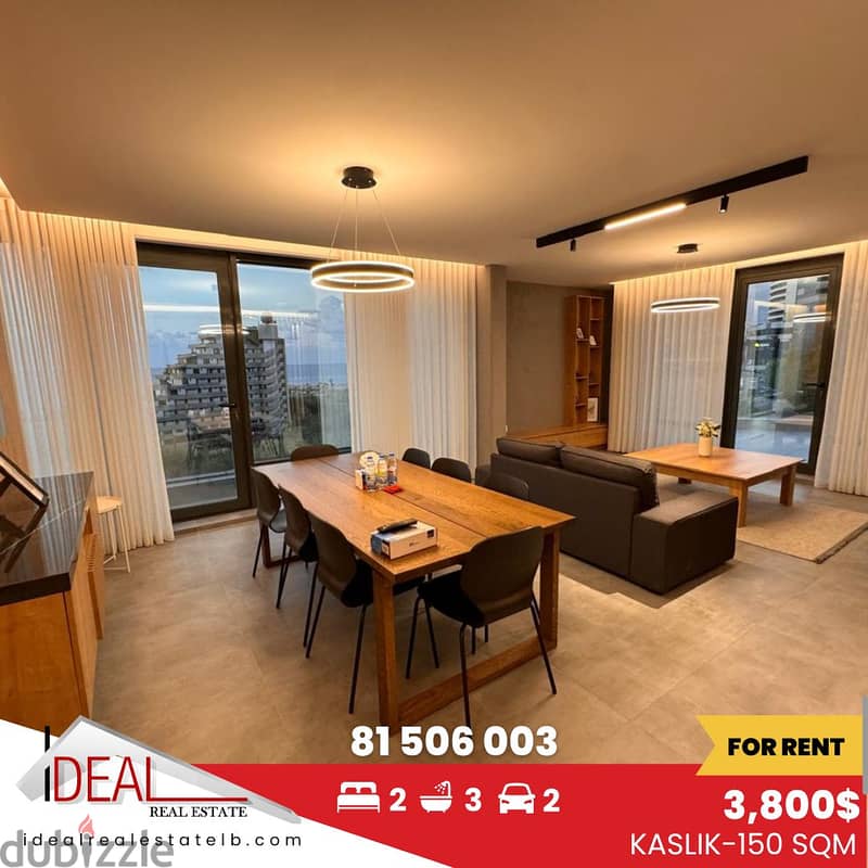 150 sqm fully furnished high end apartment for rent in Kaslik REF#KZ30 0