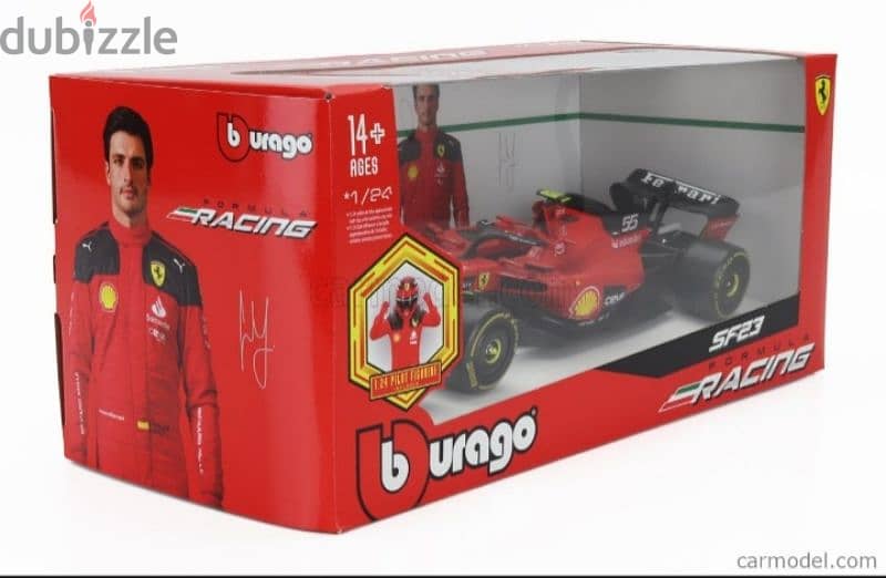 Ferrari SF23 (Carlos Sainz Jr #55) diecast car model 1:24 8