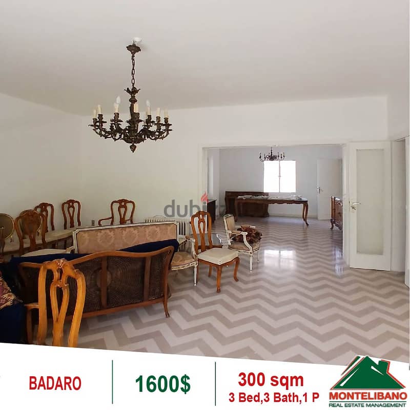 300 sqm Apartment for rent in Badaro 0