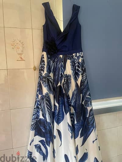 Blue&White Satin Dress