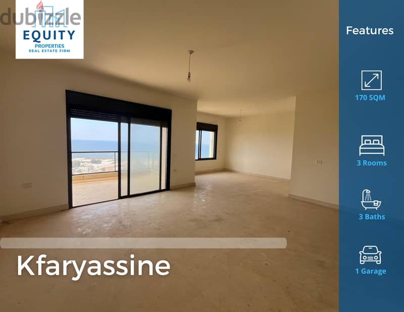 170SQM Apartment For Rent In Kfaryassineشقة للايجار #RJ114672 0