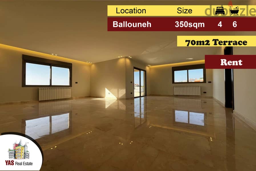 Ballouneh 350m2 | Duplex | Rent |Panoramic Sea View |Prime Location|KS 0