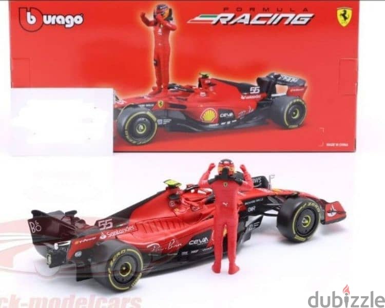 Ferrari SF23 (Carlos Sainz Jr #55) diecast car model 1:24 4