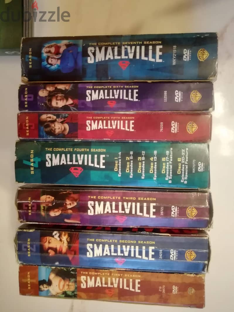 Smallville series on original DVDs seasons 1 to 7 2