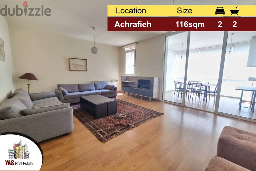 Achrafieh 116m2 | Luxury | Astonishing Flat | Prime Location | PA | 0