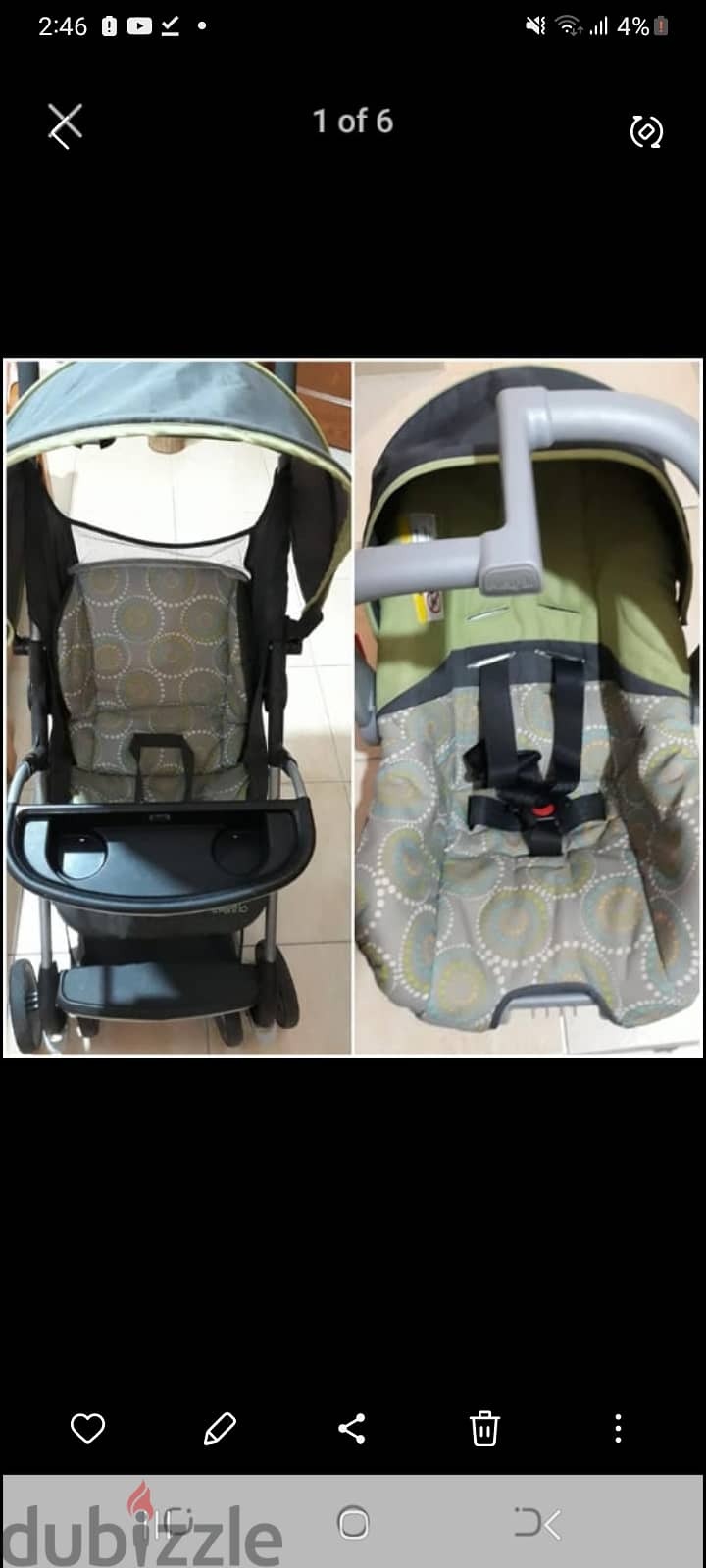 Used car seat with base evenflo with baby stroller 0