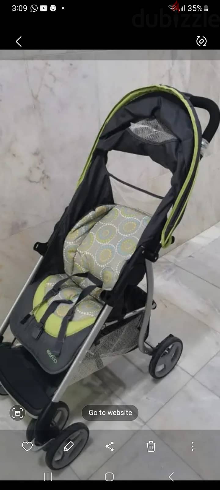 Used car seat with base evenflo with baby stroller 1