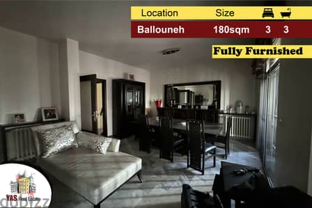 Ballouneh 180m2 | Furnished | Excellent Condition | Redesigned | AC |