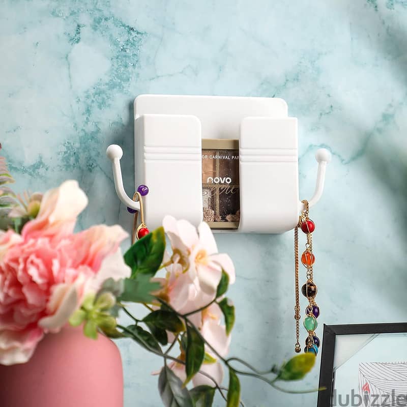 Wall Mount Phone Holder Self-Adhesive - Organizer Storage Box - gift 9