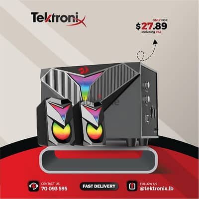 Redragon Toccata RGB  2.1 Wired Gaming Subwoofer Speakers