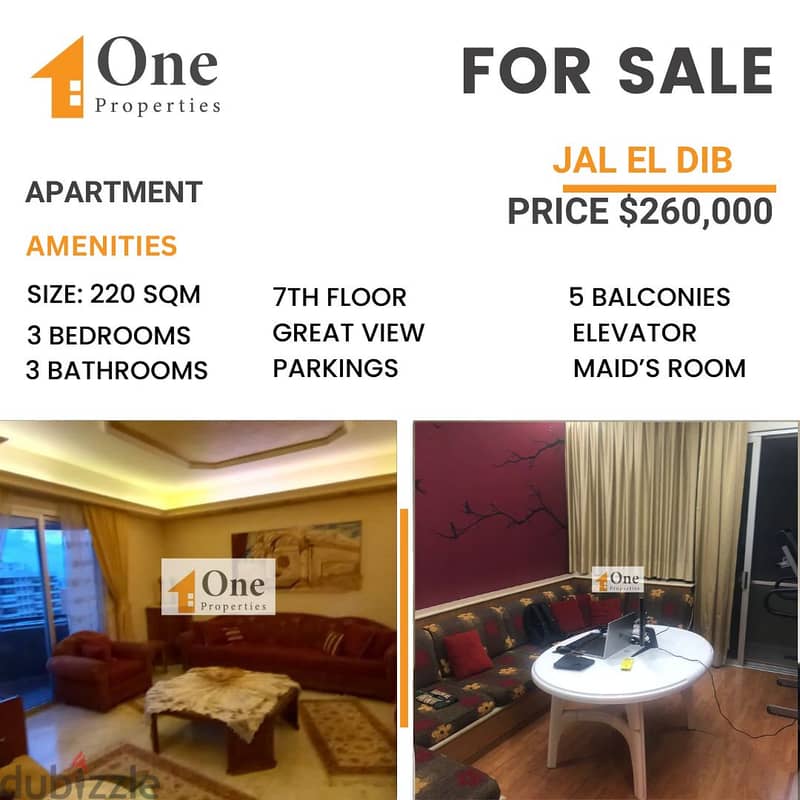 APARTMENT FOR SALE IN JAL EL DIB 0