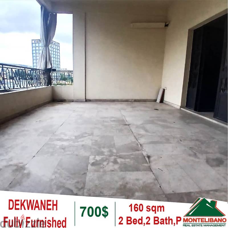 Fully Furnished 160 sqm apartment for Rent in Dekwaneh with Terrace 0