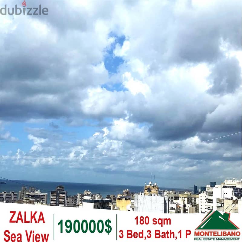 180 sqm Apartment for sale in Zalka with open sea view 0