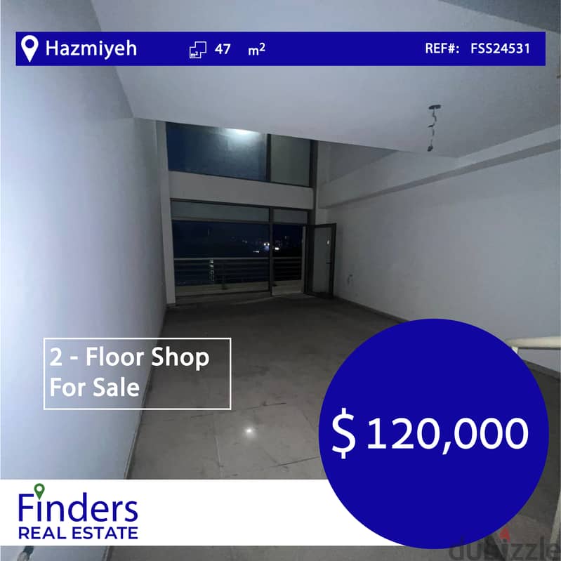 A 2-Floor shop for sale in Hazmiyeh! محل للبيع طابقين في الحازمية 0