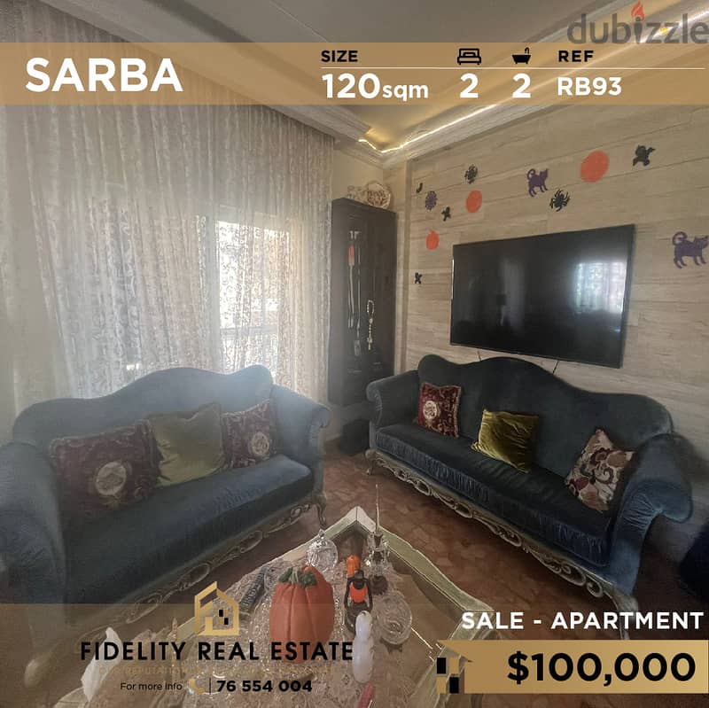 Apartment for sale in Sara RB93  للبيع في صربا 0