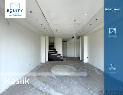 100 SQM Shop For Rent In Kaslik محل للايجار في الكسليك #RK114958