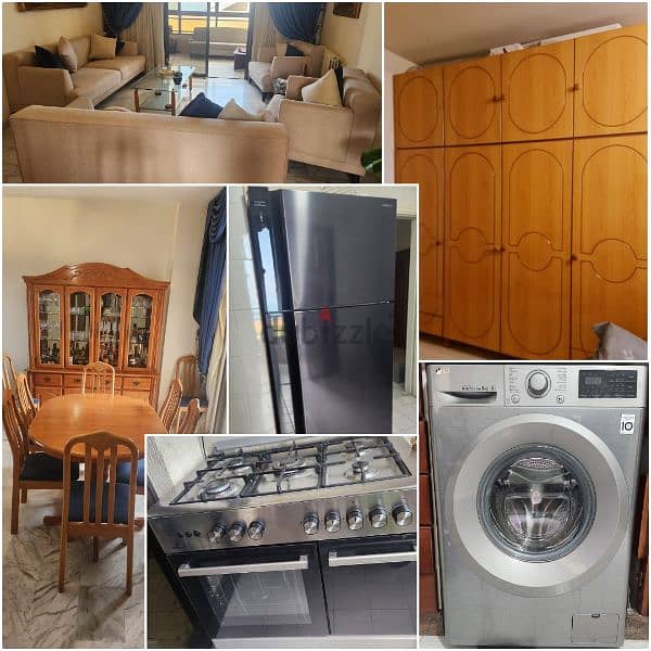 bedroom,  living room, washing machine,  kitchen appliances,  fridge. . 0