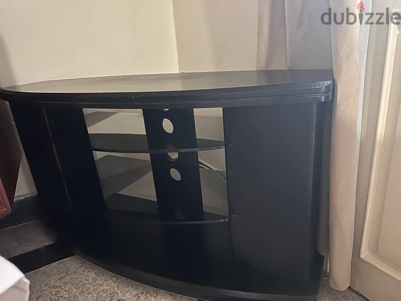 tv table with glass 0