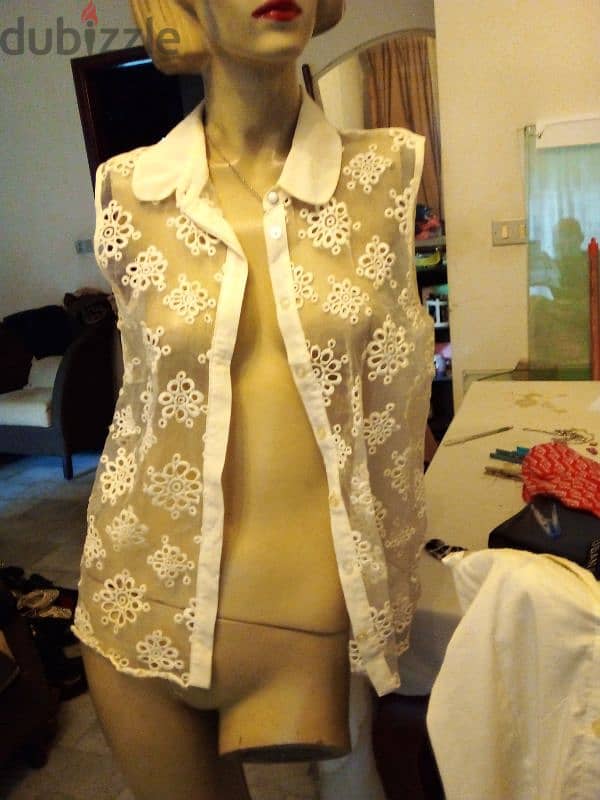 muslin(mousseline) sexy shirts 1