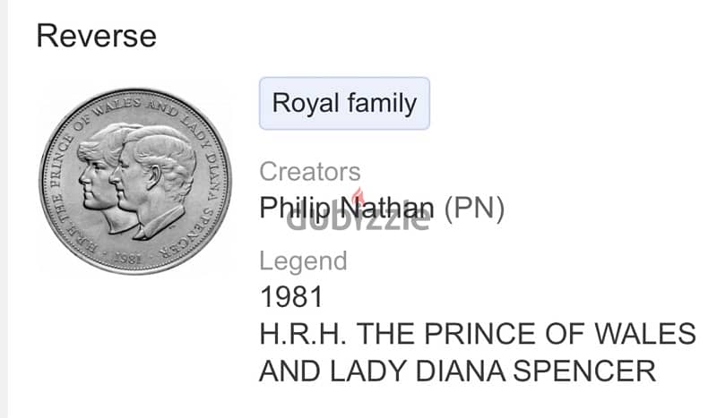 H. R. H. THE PRINCE OF WALES COIN 3