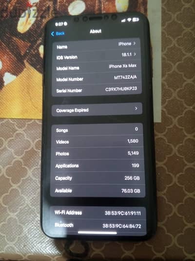 iphone xsmax 256GB