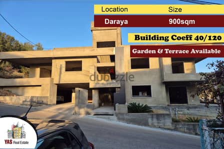 Daraya 900m2 | 350m2 Building | Troc Available | Garden Available |A