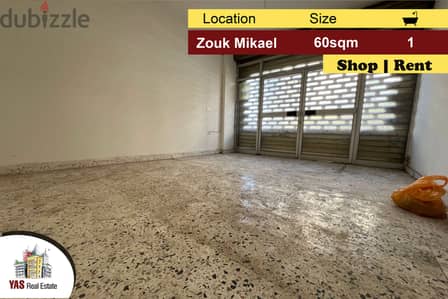 Zouk Mikael 60m2 | Shop For Rent | Well Maintained | Prime Location|EH