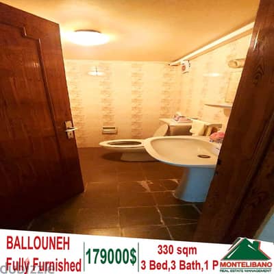 330 sqm Fully Furnished Apartment for sale in Ballouneh !!!