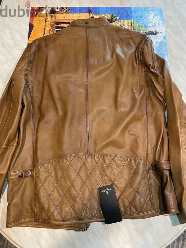 Massimo dutti brown leather jacket XXL ( new ) 6