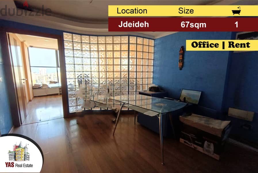 Jdeideh 67m2 | Office |Rent | Prime Location|Excellent Condition|AA/RR 0