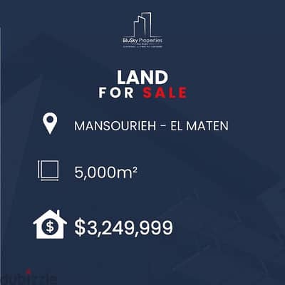 Land For SALE In Mansourieh أرض للبيع في المنصورية #PH