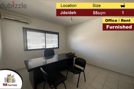 Jdeideh 55m2 | Office | Furnished | Rent | Ideal Location | MJ |