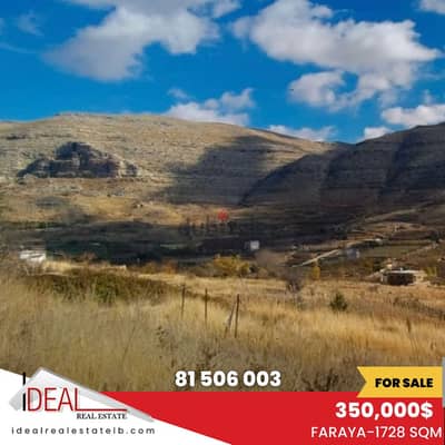 1728 sqm land for sale in Faraya - Kesserwan REF#KZ307