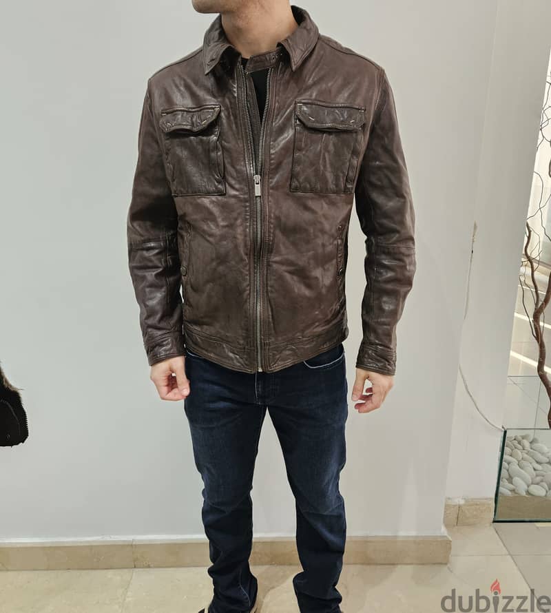 MASSIMO DUTTI Genuine Leather Jacket - NEW 2