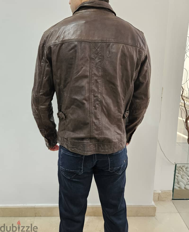 MASSIMO DUTTI Genuine Leather Jacket - NEW 4