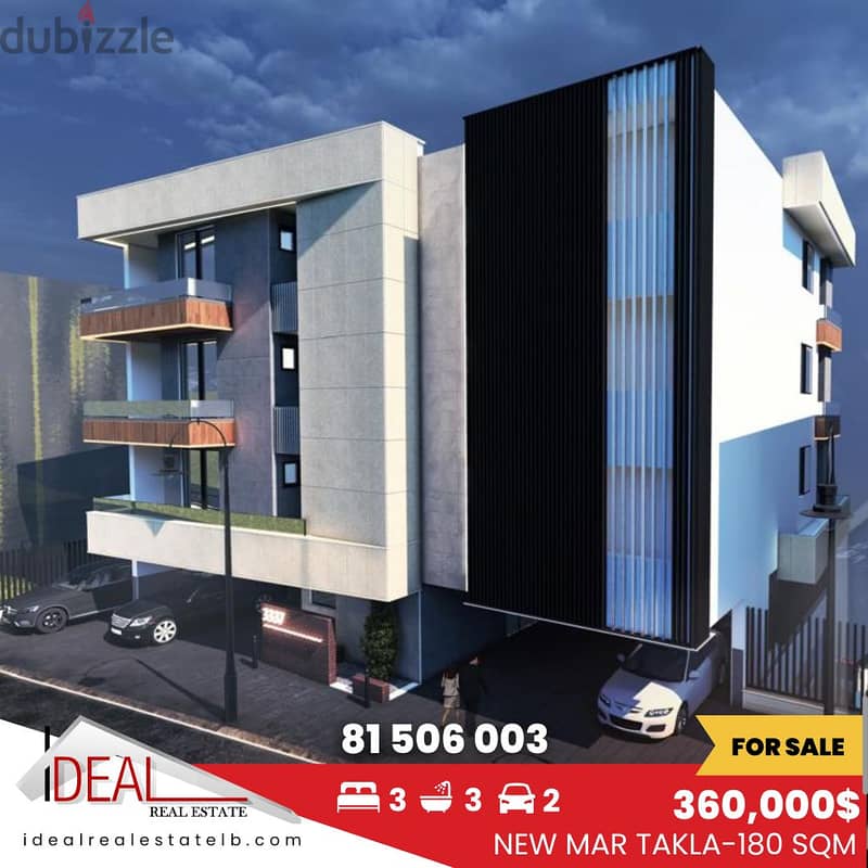 Under construction 180 sqm Apartments for sale in Mar Takla REF#JPT221 0