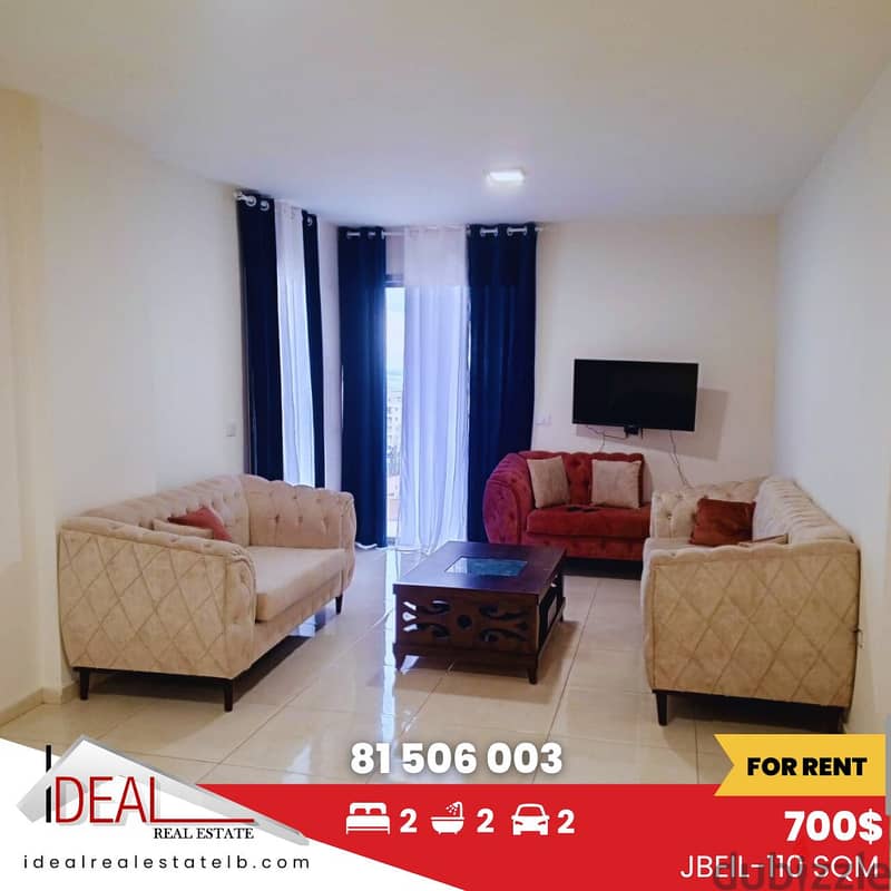 110 sqm furnished apartment for rent in Jbeil REF#JH17401 0